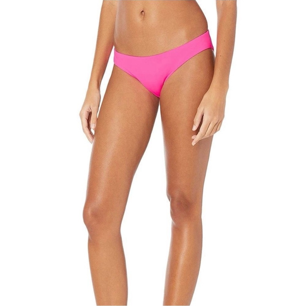 BECCA NWT by Rebecca Virtue Pink Azalea Ruched Hipster Bikini Bottom M